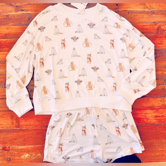 Z Supply White Animal Print Pajama Set - Picture 7 of 7